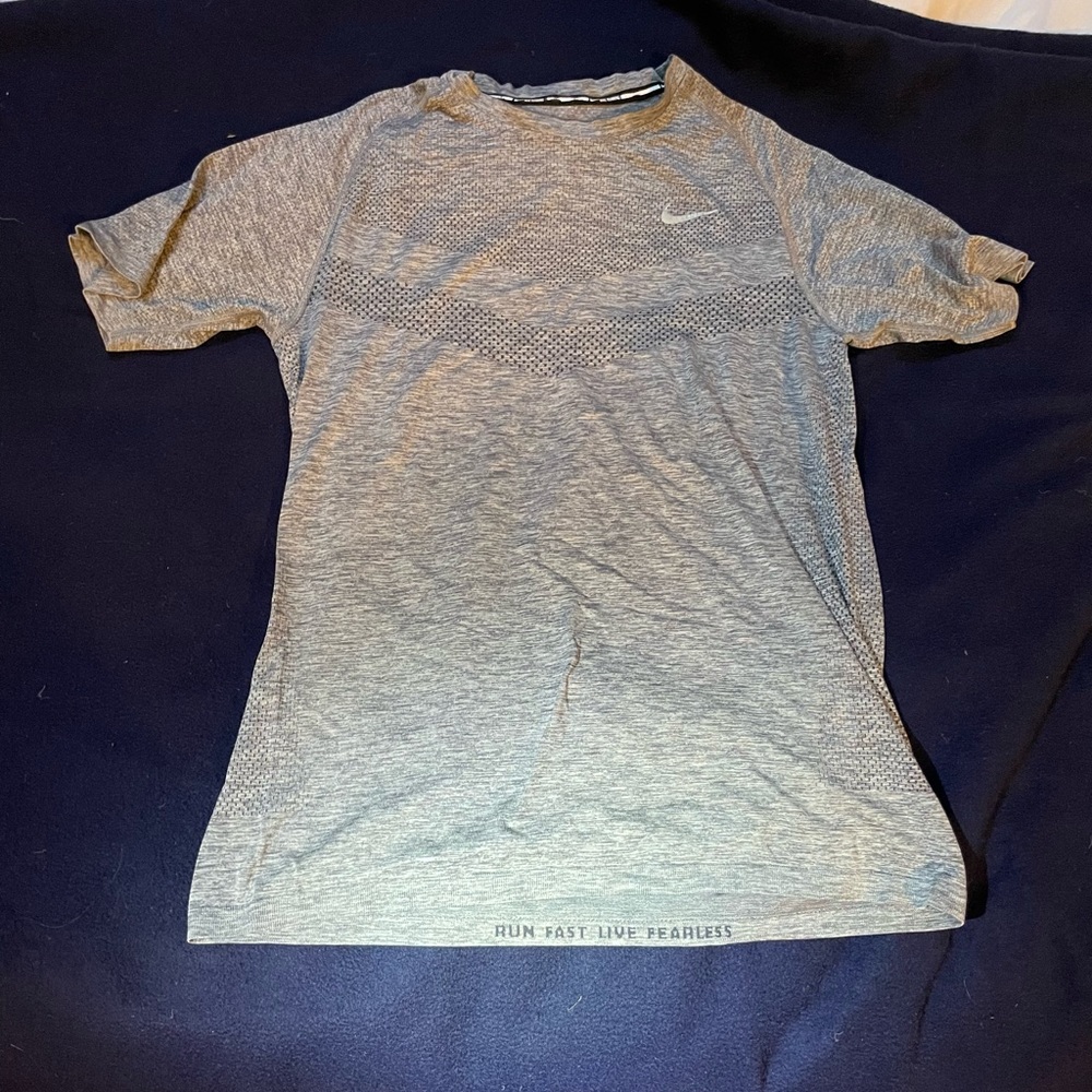 Nike Dri-fit running shirt. Grey size medium